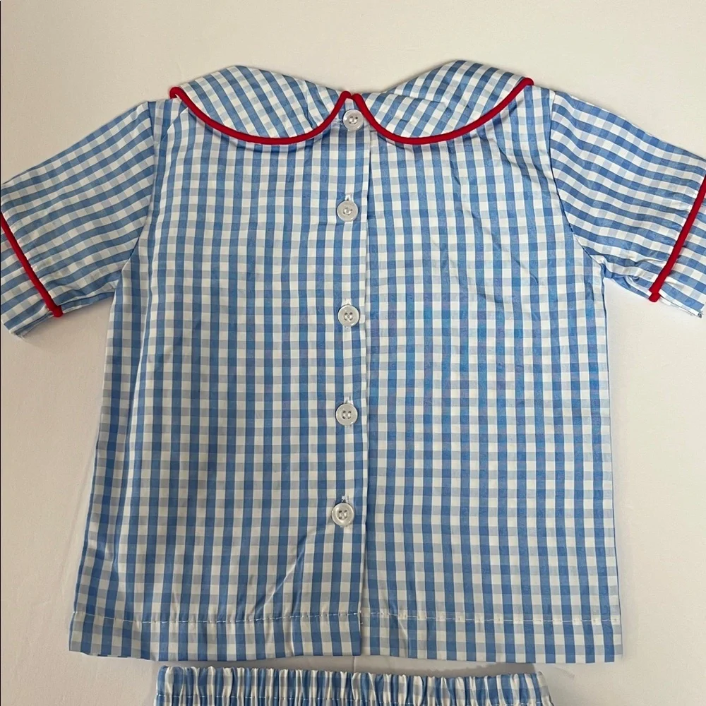 NWOT Stitchy Fish Boys Outfit Size 6 Months